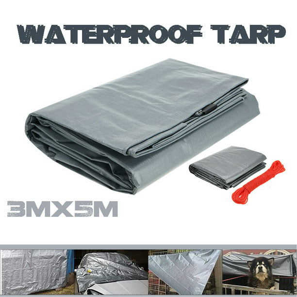 Tarpaulin Clear Waterproof Strong Cover Ground Sheet Tarp Heavy Duty 5 Sizes